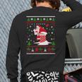 Pooping Santa Claus Ugly Christmas Sweater Back Print Long Sleeve T-shirt