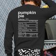 Pumpkin Pie Nutrition Facts Matching Thanksgiving Back Print Long Sleeve T-shirt