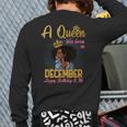A Queen Was Born In December Happy Birthday To Me Back Print Long Sleeve T-shirt