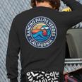 Rancho Palos Verdes California Ca Vintage Nautical Waves Des Back Print Long Sleeve T-shirt