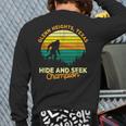 Retro Glenn Heights Texas Big Foot Souvenir Back Print Long Sleeve T-shirt