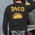 Retro Taco Mexican Food Eater Tacos Lover Fiesta Back Print Long Sleeve T-shirt