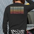 San Buenaventura California San Buenaventura Ca Retro Back Print Long Sleeve T-shirt