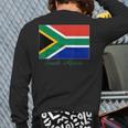 South Africa African Flag Souvenir Back Print Long Sleeve T-shirt