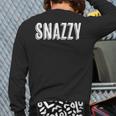 Top That Says Snazzy On It Graphic Back Print Long Sleeve T-shirt