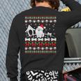 Ugly Christmas Sweater Pomeranian Dog Back Print Long Sleeve T-shirt