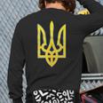 Ukraine Trident Zelensky Military Emblem Symbol Patriotic Back Print Long Sleeve T-shirt