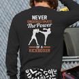 Never Underestimate The Power Of A Kickboxing Back Print Long Sleeve T-shirt