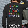 Villain Letter Abc Learning Boys Matching Evil Alphabet Lore Back Print Long Sleeve T-shirt