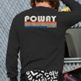Vintage 70S 80S Style Poway Ca Back Print Long Sleeve T-shirt