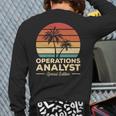 Vintage Operations Analyst Back Print Long Sleeve T-shirt Vintage Operations Analyst Back Print Long Sleeve T-shirt