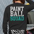 Vintage Paintball Squad Team Game Player Back Print Long Sleeve T-shirt