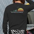 Vintage Palos Verdes Estates California Sunset Print Back Print Long Sleeve T-shirt