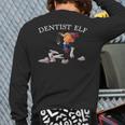Vintage Retro Christmas Dentist Elf Back Print Long Sleeve T-shirt