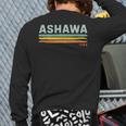 Vintage Stripes Ashawa Ia Back Print Long Sleeve T-shirt