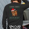 Xmas Chow Chow Dog Ugly Christmas Sweater Party Back Print Long Sleeve T-shirt