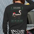 Xmas Skunk Ugly Christmas Sweater Party Back Print Long Sleeve T-shirt