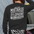 Xylophone Player Musical Instrument Xylophone Back Print Long Sleeve T-shirt