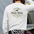 Retro Style Vintage Mesa Verde National Park Back Print Long Sleeve T-shirt