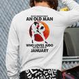 Never Underestimate An Old January Man Who Loves Judo Back Print Long Sleeve T-shirt