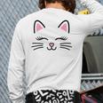 Women's Cat Face Whiskers Print Cosplay Kitty Love Halloween Back Print Long Sleeve T-shirt