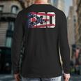 220 Area Code Flag Of Ohio State Vintage Back Print Long Sleeve T-shirt