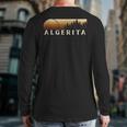 Algerita Tx Vintage Evergreen Sunset Eighties Retro Back Print Long Sleeve T-shirt
