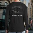 B-1 Lancer Bomber Airplane American Muscle Back Print Long Sleeve T-shirt