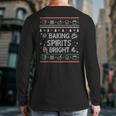 Baking Spirits Bright Ugly Christmas Sweater Holiday Bakers Back Print Long Sleeve T-shirt