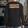 Beckett Name Personalized Retro Vintage Birthday Back Print Long Sleeve T-shirt