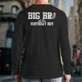 Big Brother Of The Birthday Boy Football Lover First Back Print Long Sleeve T-shirt