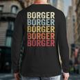 Borger Texas Borger Tx Retro Vintage Text Back Print Long Sleeve T-shirt