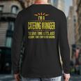 Im A Catering Manager Back Print Long Sleeve T-shirt