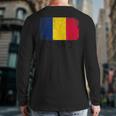 Chadian Flag Vintage Made In Chad Back Print Long Sleeve T-shirt