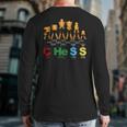 Chess Periodic Table Science Chessboard Back Print Long Sleeve T-shirt