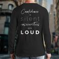 Confidence Insecurities Deep Quote Back Print Long Sleeve T-shirt Confidence Insecurities Deep Quote Back Print Long Sleeve T-shirt