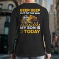 Construction Quote For A Dad Of A 3 Year Old Birthday Boy Back Print Long Sleeve T-shirt