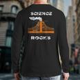 Distressed Science Rocks Volcano Science Camp Back Print Long Sleeve T-shirt