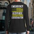 Emergency Response Coordinator 911 Operator Dispatcher Back Print Long Sleeve T-shirt