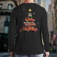 Firefighter Fire Truck Christmas Tree Xmas Back Print Long Sleeve T-shirt
