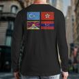 Free Tibet Uyghurs Hong Kong Inner Mongolia China Flag Back Print Long Sleeve T-shirt