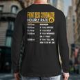 Front Desk Coordinator Hourly Rate Front Desk Manager Back Print Long Sleeve T-shirt
