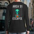 Alien Art Alien Lover Area 51 Escapee Alien Back Print Long Sleeve T-shirt