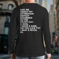 Ask Me About My Attention Deficit Disorder Adhd Quote Back Print Long Sleeve T-shirt
