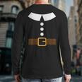 Pilgrim Costume For Thanksgiving Turkey Day Dinner Back Print Long Sleeve T-shirt