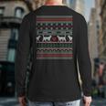 Xmas Kitty Ugly Christmas Sweater Style Cat Lover Back Print Long Sleeve T-shirt