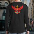 Garuda Emblem Of Thailand Thai Buddha Sabaidee Back Print Long Sleeve T-shirt