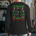 Golfing Golf Lover Ugly Christmas Sweater Party Back Print Long Sleeve T-shirt