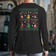 Guitar Ugly Christmas Sweater Guitar Lovers Guitarists Back Print Long Sleeve T-shirt