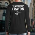 I'm With The Crayon Halloween Costume Matching Couples Back Print Long Sleeve T-shirt